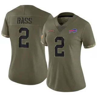 Tyler Bass Buffalo Bills Women's Limited 2022 Salute To Service Nike Jersey - Olive