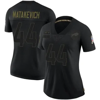 Tyler Matakevich Buffalo Bills Women's Limited 2020 Salute To Service Nike Jersey - Black