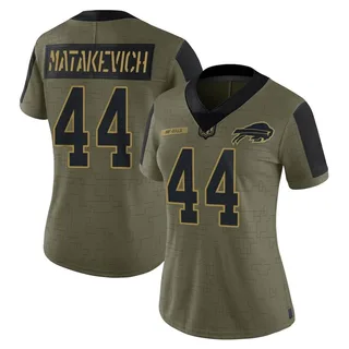 Tyler Matakevich Buffalo Bills Women's Limited 2021 Salute To Service Nike Jersey - Olive
