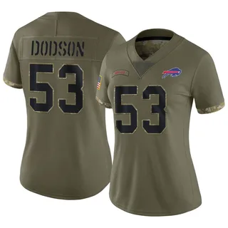 Tyrel Dodson Buffalo Bills Women's Limited 2022 Salute To Service Nike Jersey - Olive