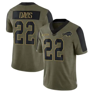 Vontae Davis Buffalo Bills Men's Limited 2021 Salute To Service Nike Jersey - Olive