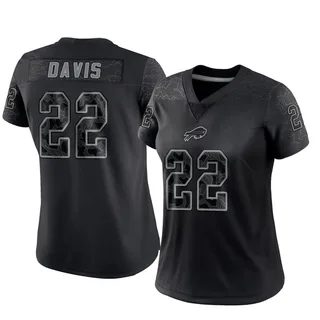 Vontae Davis Buffalo Bills Women's Limited Reflective Nike Jersey - Black