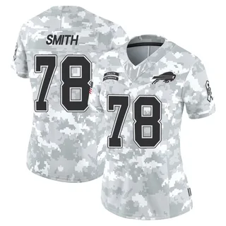 Women's Bruce Smith Buffalo Bills Women's Limited Arctic Camo 2024 Salute to Service Nike Jersey