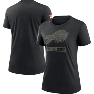 Women's Buffalo Bills Black 2020 Salute To Service Performance T-Shirt