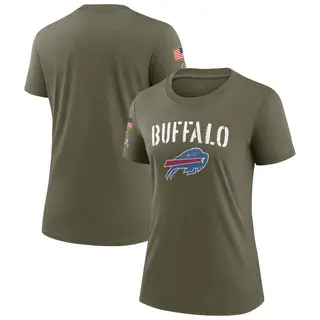 Women's Buffalo Bills Olive 2022 Salute To Service Legend T-Shirt