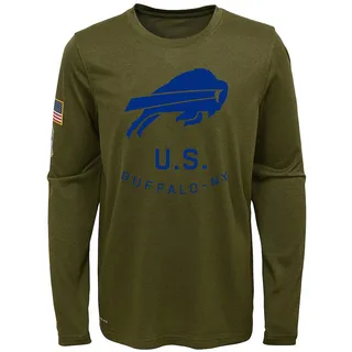 Youth Buffalo Bills Olive 2018 Salute to Service Legend Performance Long Sleeve T-Shirt