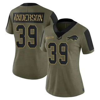 Zayne Anderson Buffalo Bills Women's Limited 2021 Salute To Service Nike Jersey - Olive
